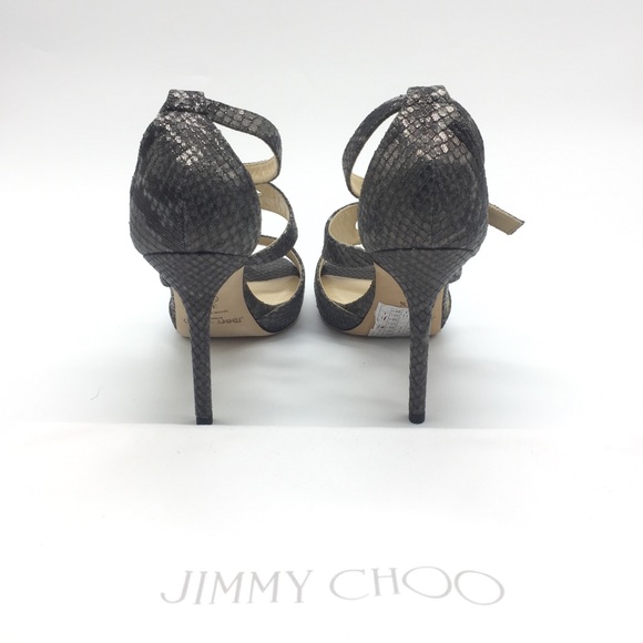 Jimmy Choo Snake Strap Sandals Size 38.5 - Picture 5 of 9